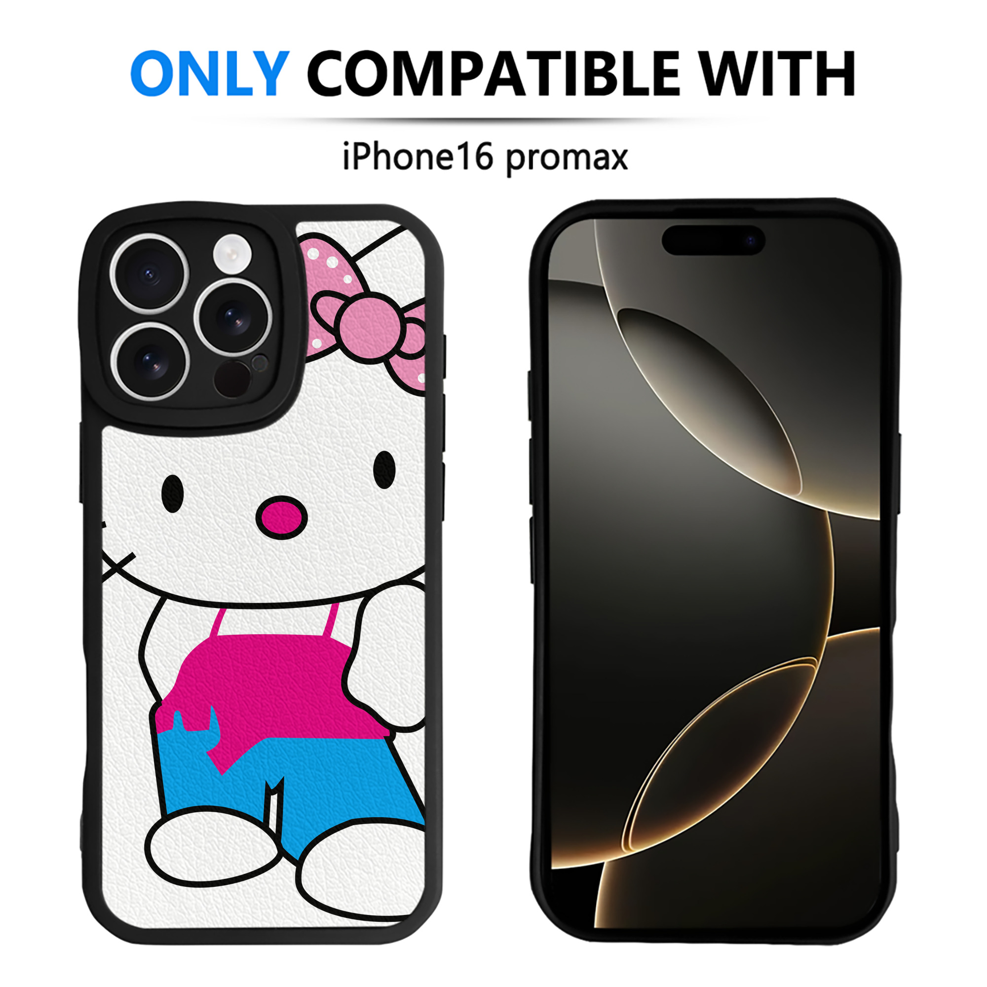 （画像用） Hello Kitty ハローキティ 【iPhone 16シリーズ対応】シリコンスマホケース（レザー調） 材質：シリコン